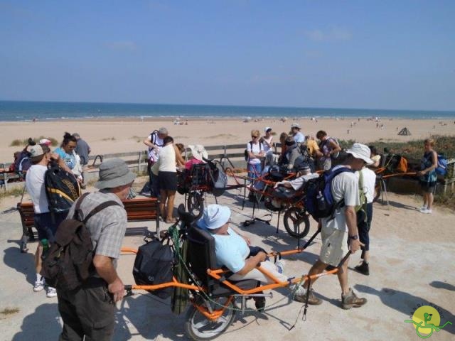 randonnée  avec joëlettes, Cabourg, 2013