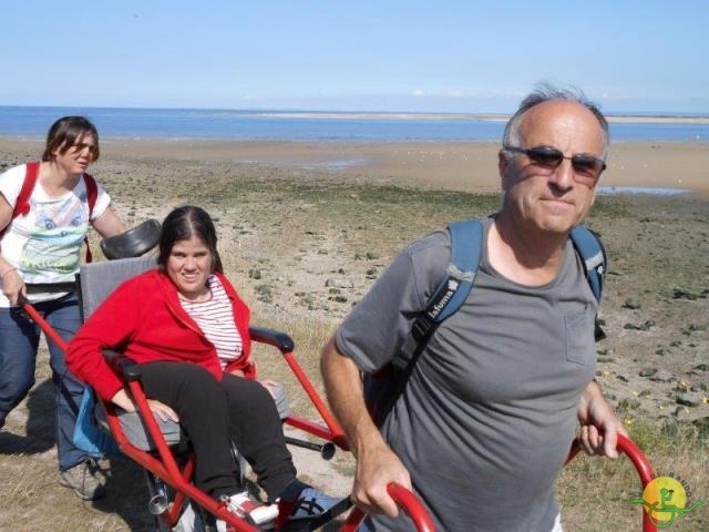 randonnée  avec joëlettes, Cabourg, 2013