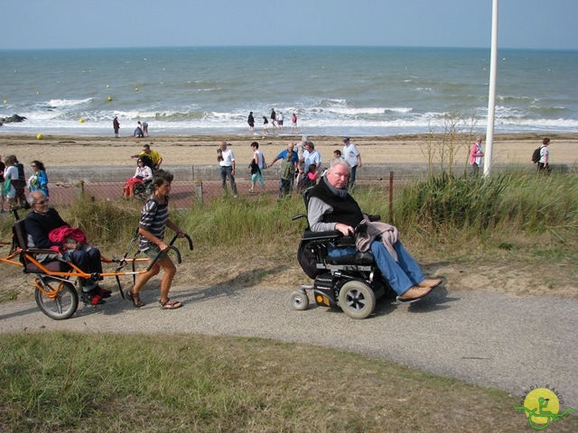 randonnée avec joëlettes, Cabourg, 2013