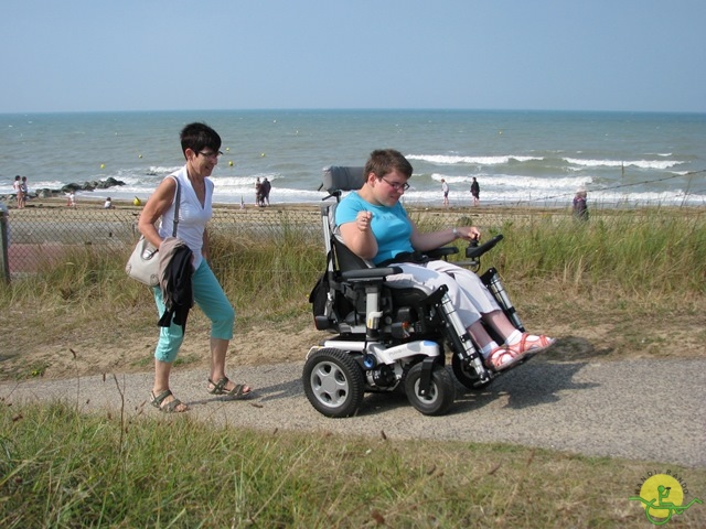 randonnée avec joëlettes, Cabourg, 2013