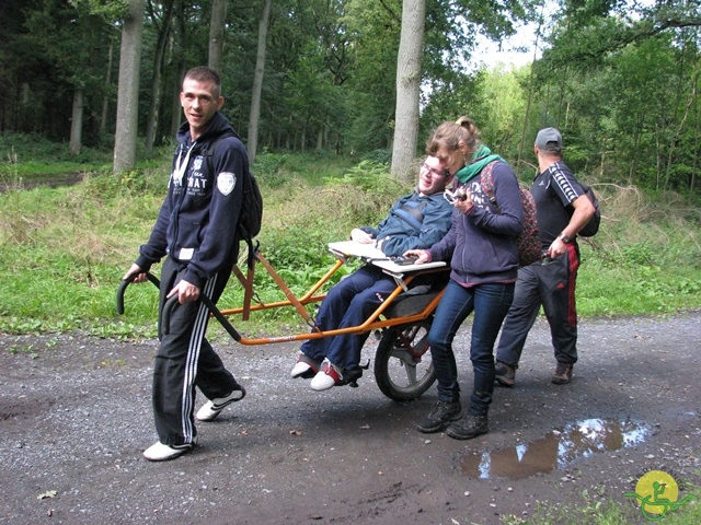 randonnée sportive avec joëlettes, Stambruges, 2013