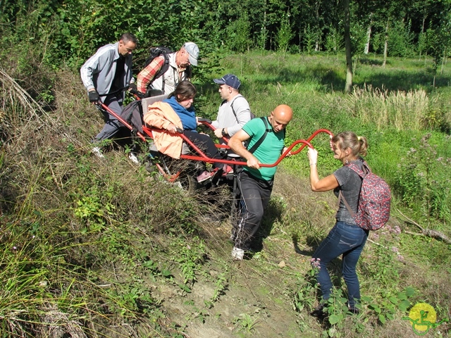 randonnée sportive avec joëlettes, Stambruges, 2013