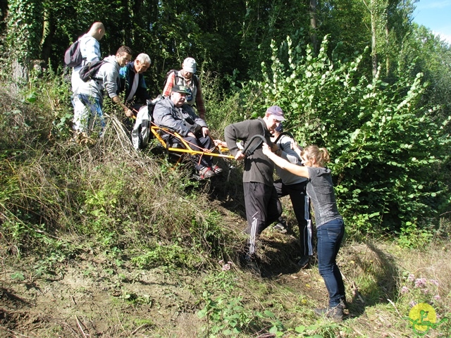 randonnée sportive avec joëlettes, Stambruges, 2013