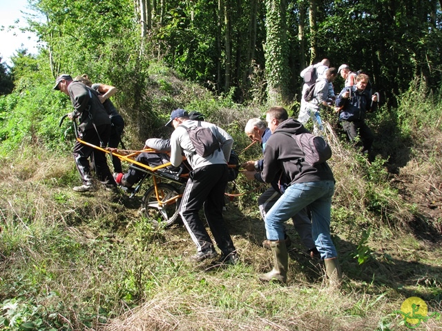 randonnée sportive avec joëlettes, Stambruges, 2013