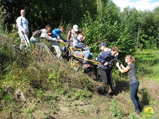 randonnée sportive avec joëlettes, Stambruges, 2013