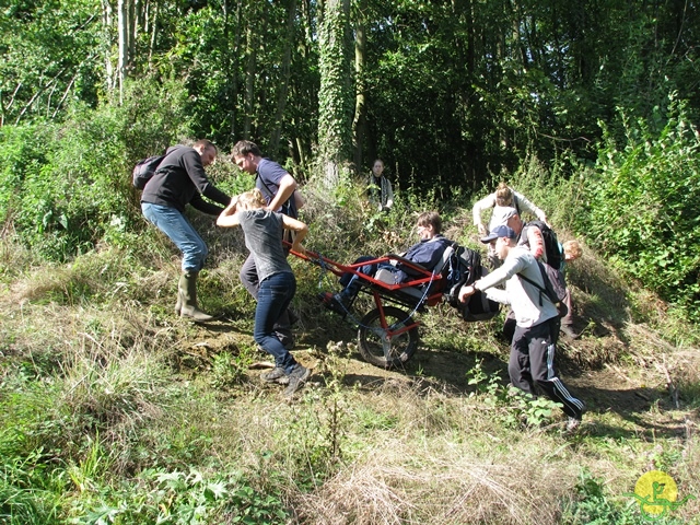 randonnée sportive avec joëlettes, Stambruges, 2013