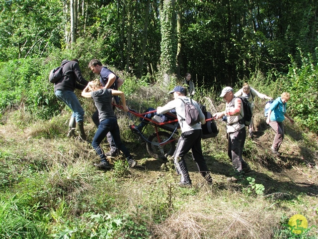 randonnée sportive avec joëlettes, Stambruges, 2013