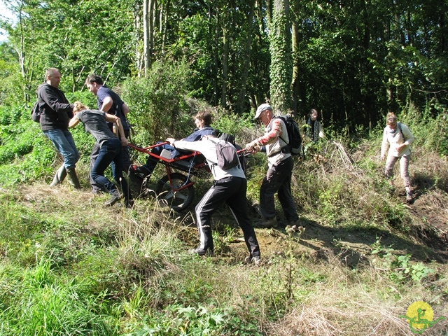 randonnée sportive avec joëlettes, Stambruges, 2013