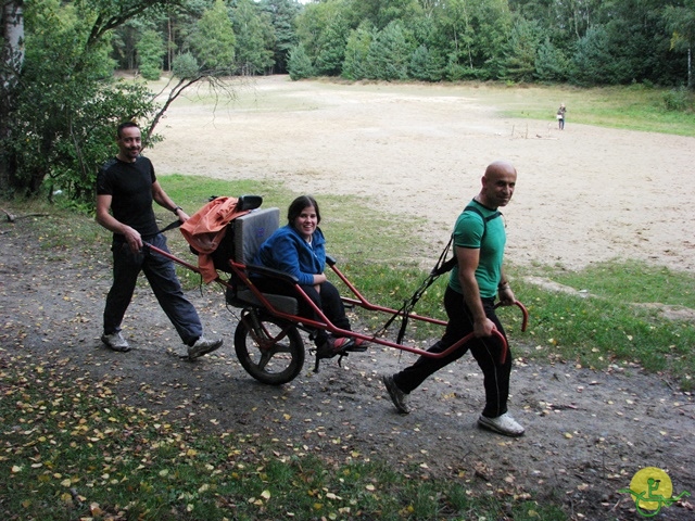 randonnée sportive avec joëlettes, Stambruges, 2013