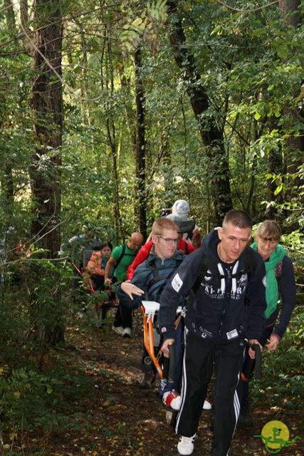 randonnée sportive avec joëlettes, Stambruges, 2013