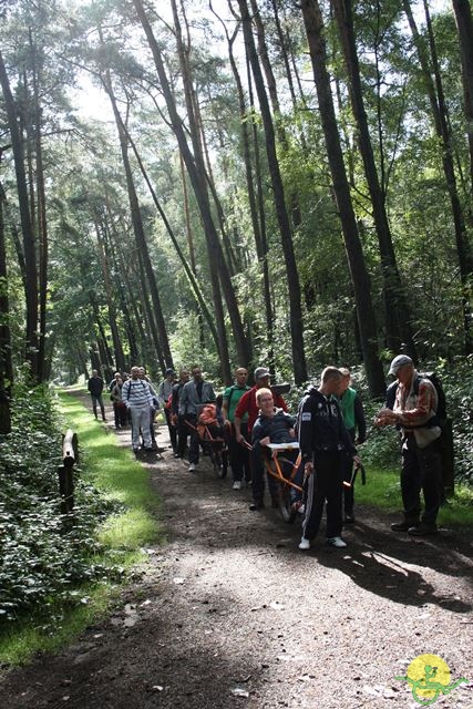 randonnée sportive avec joëlettes, Stambruges, 2013