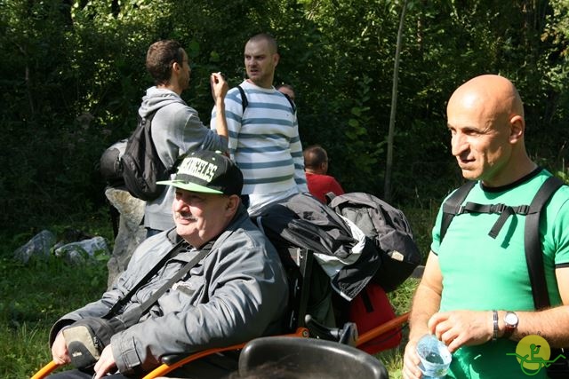 randonnée sportive avec joëlettes, Stambruges, 2013