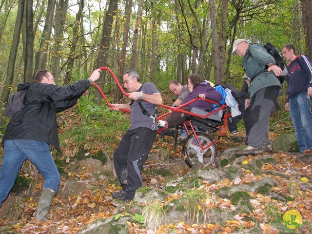 randonnée sportive avec joëlettes, Val St-Lambert, 2013