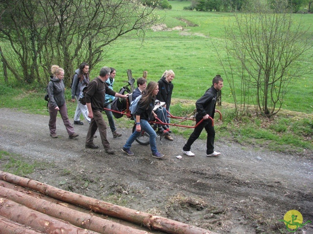 randonnée sportive avec joëlettes, Neufchateau, 2014