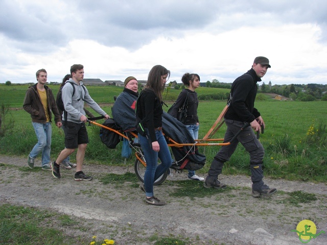 randonnée sportive avec joëlettes, Neufchateau, 2014