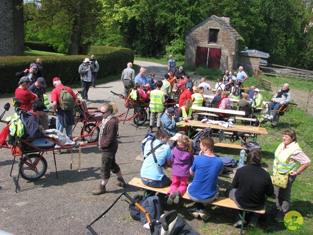 randonnée sportive avec joëlettes, Mozet, 2014