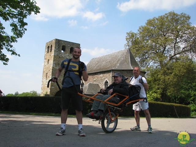 randonnée sportive avec joëlettes, Mozet, 2014