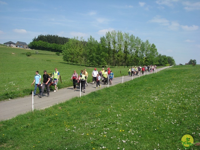 randonnée sportive avec joëlettes, Mozet, 2014