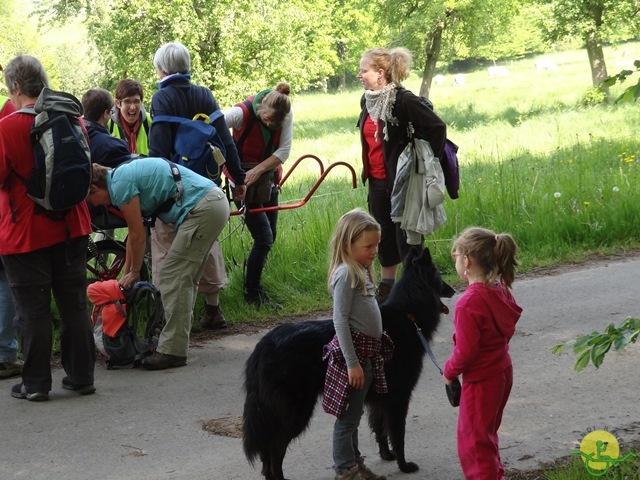 randonnée sportive avec joëlettes, Mozet, 2014