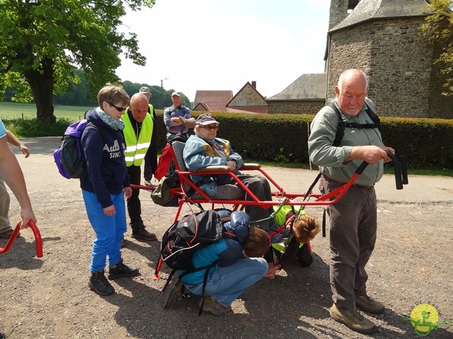 randonnée sportive avec joëlettes, Mozet, 2014