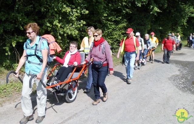 randonnée sportive avec joëlettes, Mozet, 2014