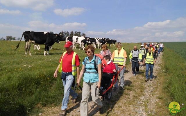 randonnée sportive avec joëlettes, Mozet, 2014