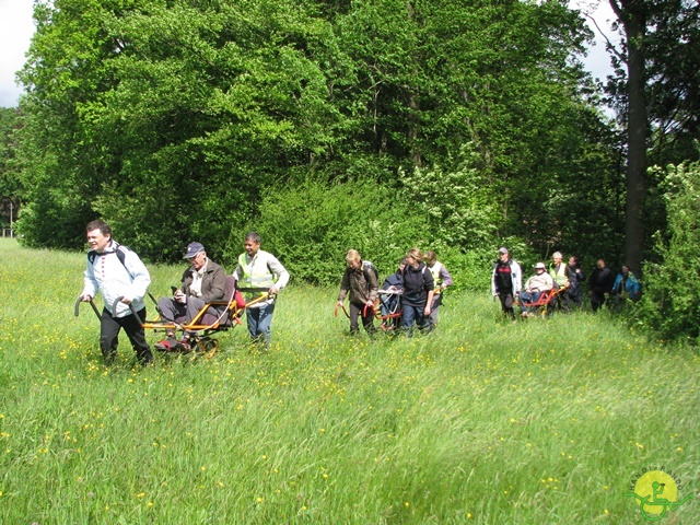 randonnée sportive avec joëlettes, Tilff, 2014