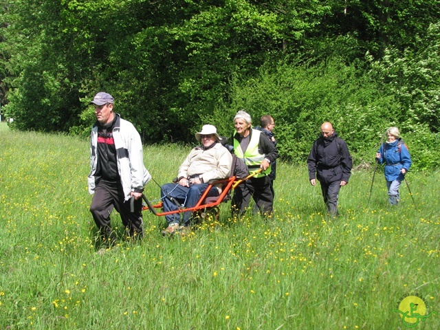 randonnée sportive avec joëlettes, Tilff, 2014