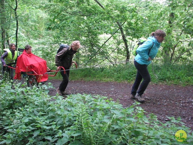 randonnée sportive avec joëlettes, Tilff, 2014