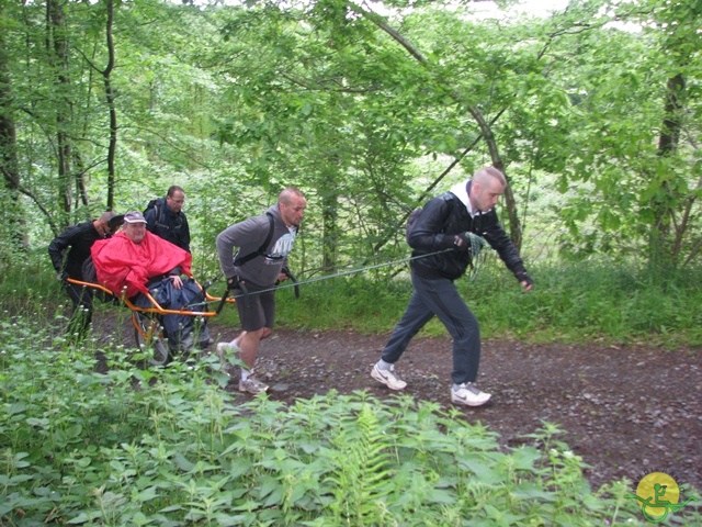 randonnée sportive avec joëlettes, Tilff, 2014