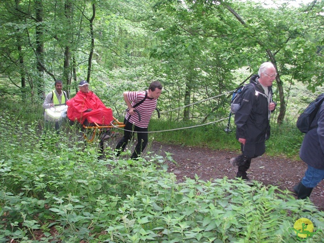 randonnée sportive avec joëlettes, Tilff, 2014