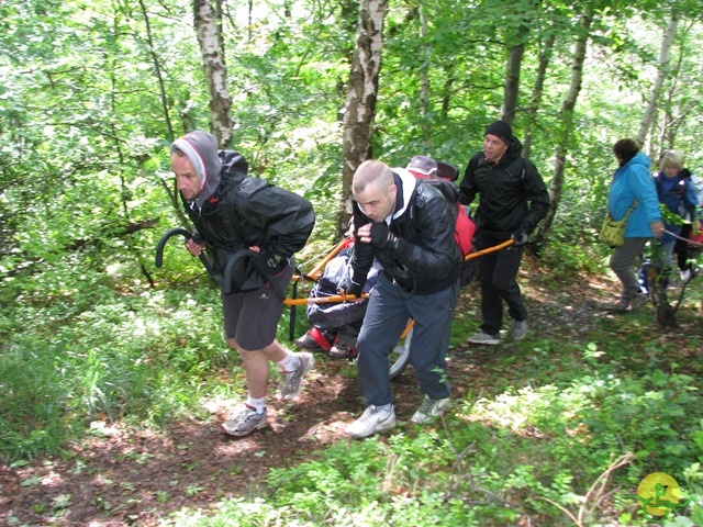 randonnée sportive avec joëlettes, Tilff, 2014