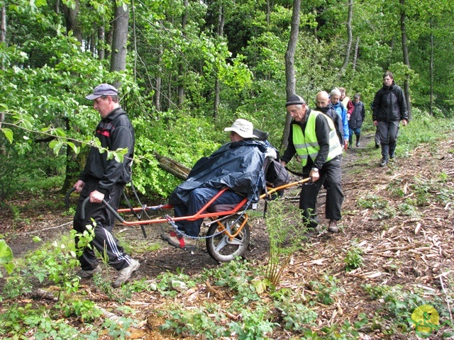 randonnée sportive avec joëlettes, Tilff, 2014