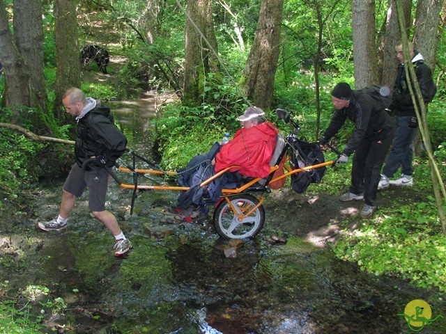 randonnée sportive avec joëlettes, Tilff, 2014