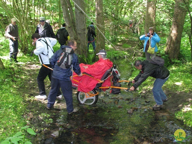 randonnée sportive avec joëlettes, Tilff, 2014