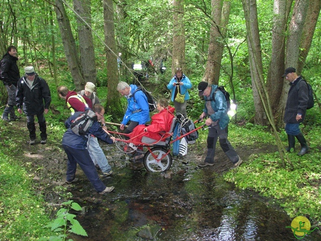 randonnée sportive avec joëlettes, Tilff, 2014