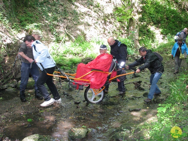 randonnée sportive avec joëlettes, Tilff, 2014