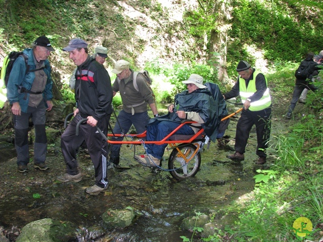 randonnée sportive avec joëlettes, Tilff, 2014