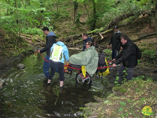 randonnée sportive avec joëlettes, Tilff, 2014