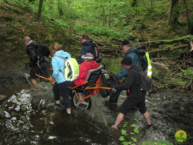 randonnée sportive avec joëlettes, Tilff, 2014