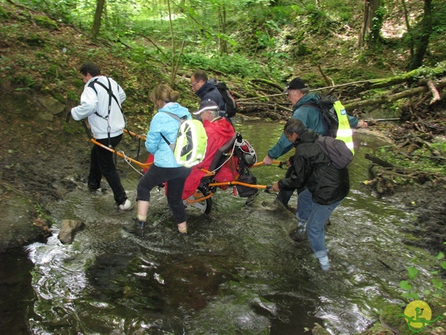 randonnée sportive avec joëlettes, Tilff, 2014