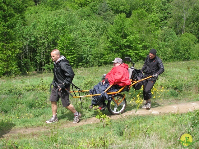 randonnée sportive avec joëlettes, Tilff, 2014