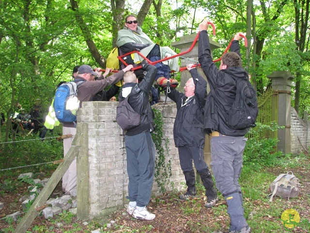 randonnée sportive avec joëlettes, Tilff, 2014