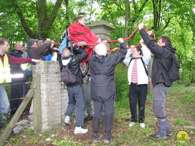 randonnée sportive avec joëlettes, Tilff, 2014