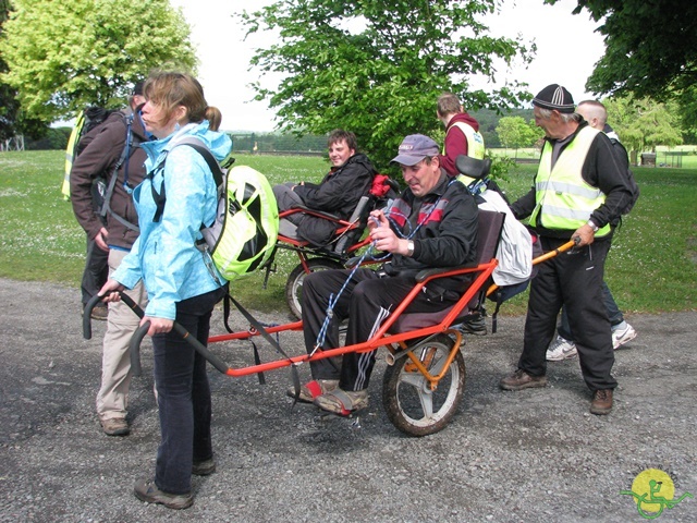 randonnée sportive avec joëlettes, Tilff, 2014