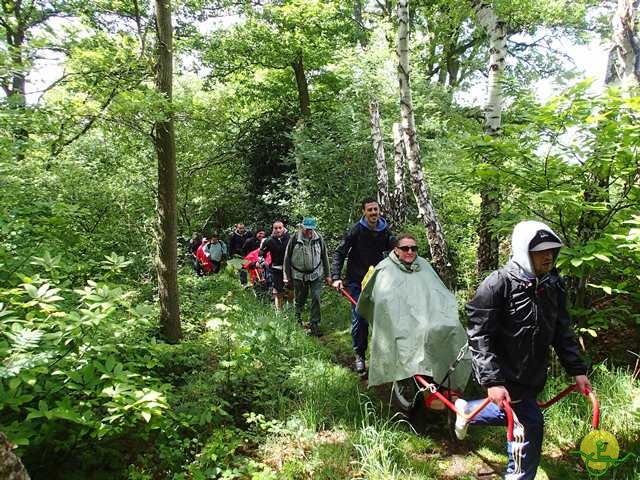 randonnée sportive avec joëlettes, Tilff, 2014