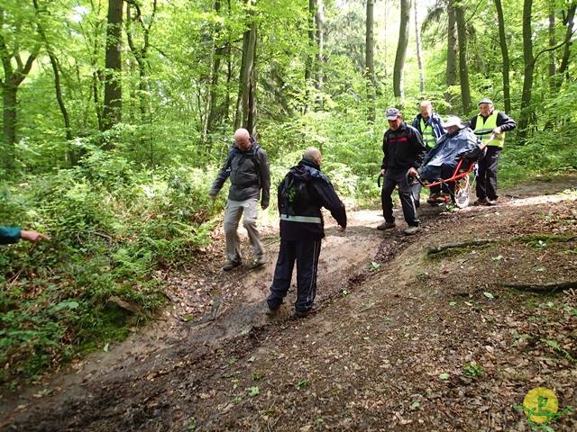 randonnée sportive avec joëlettes, Tilff, 2014