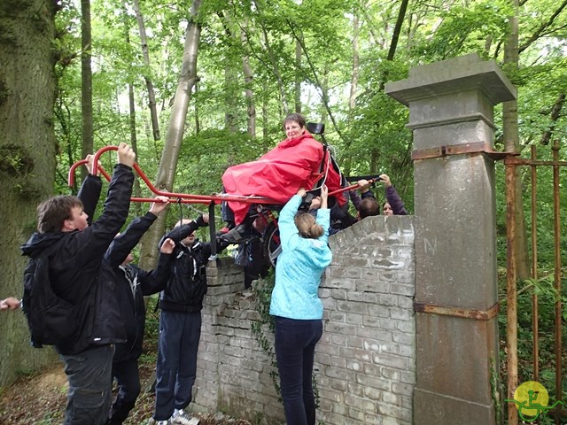 randonnée sportive avec joëlettes, Tilff, 2014