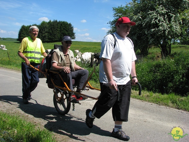 randonnée sportive avec joëlettes, Florennes, 2014