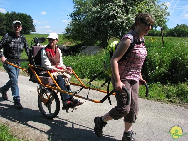 randonnée sportive avec joëlettes, Florennes, 2014